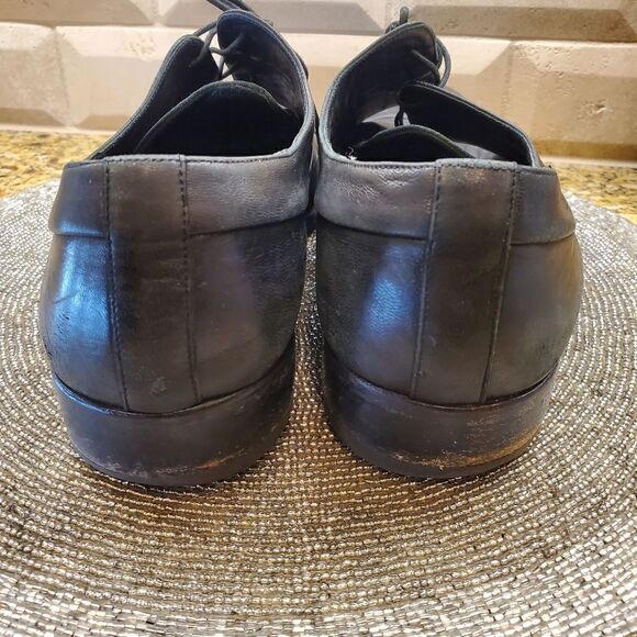 BALLY Black Leather Lace Ups - Size 10 - Picture 5 of 8